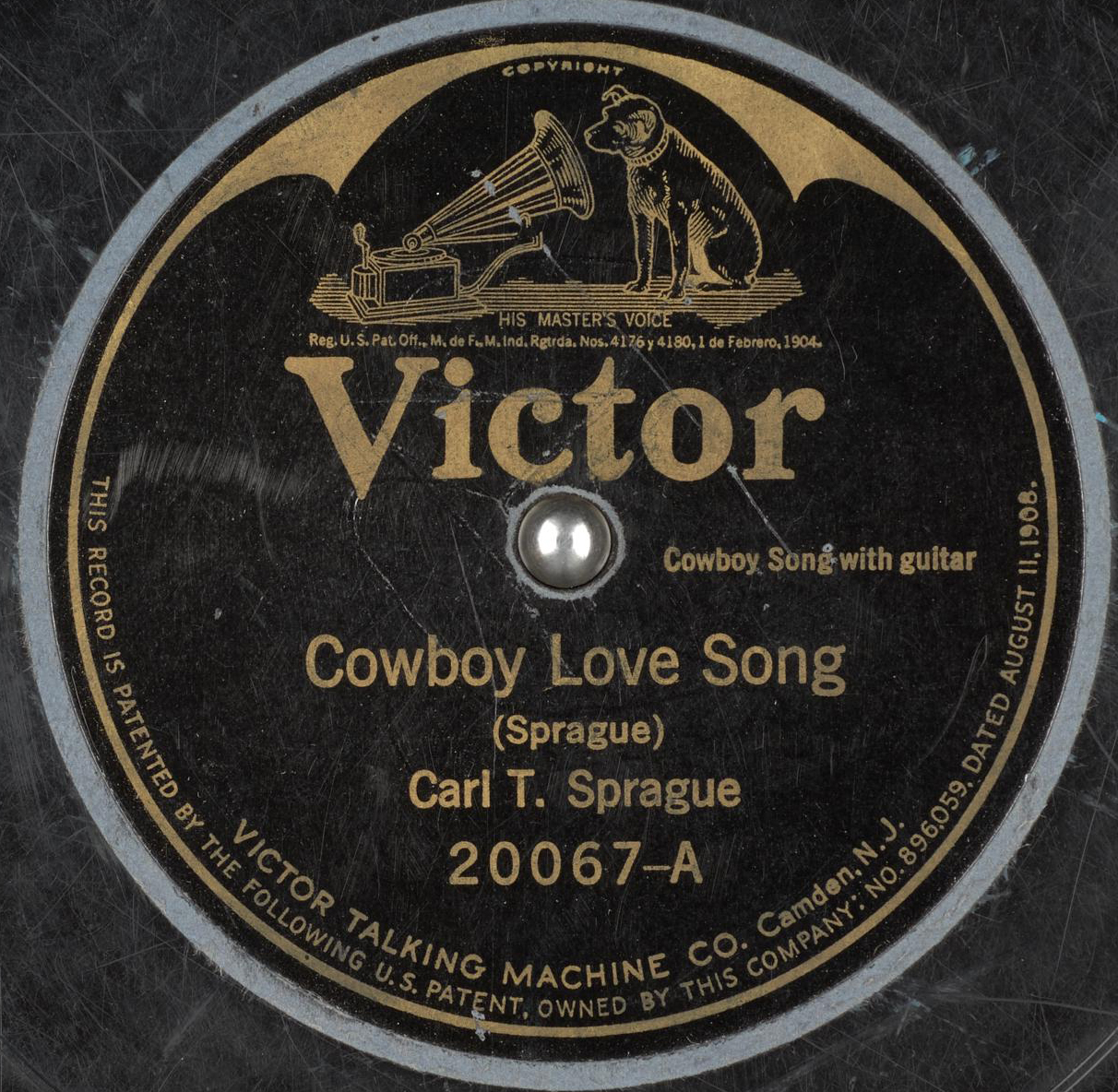 Cowboy Love Song Sprague Victor Label Cowboy Love Song Sprague