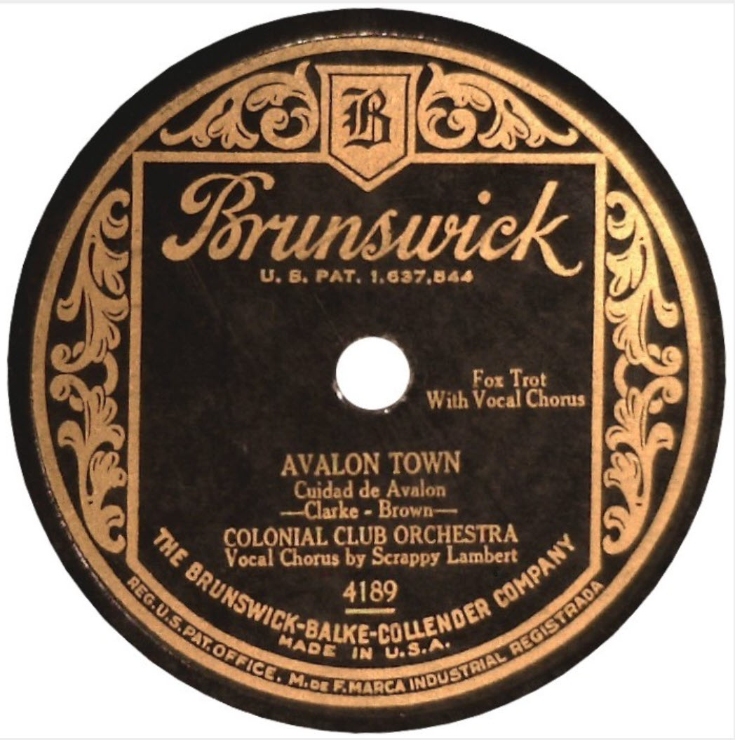 Avalon Town Colonial Club Lambert Label Avalon Town
