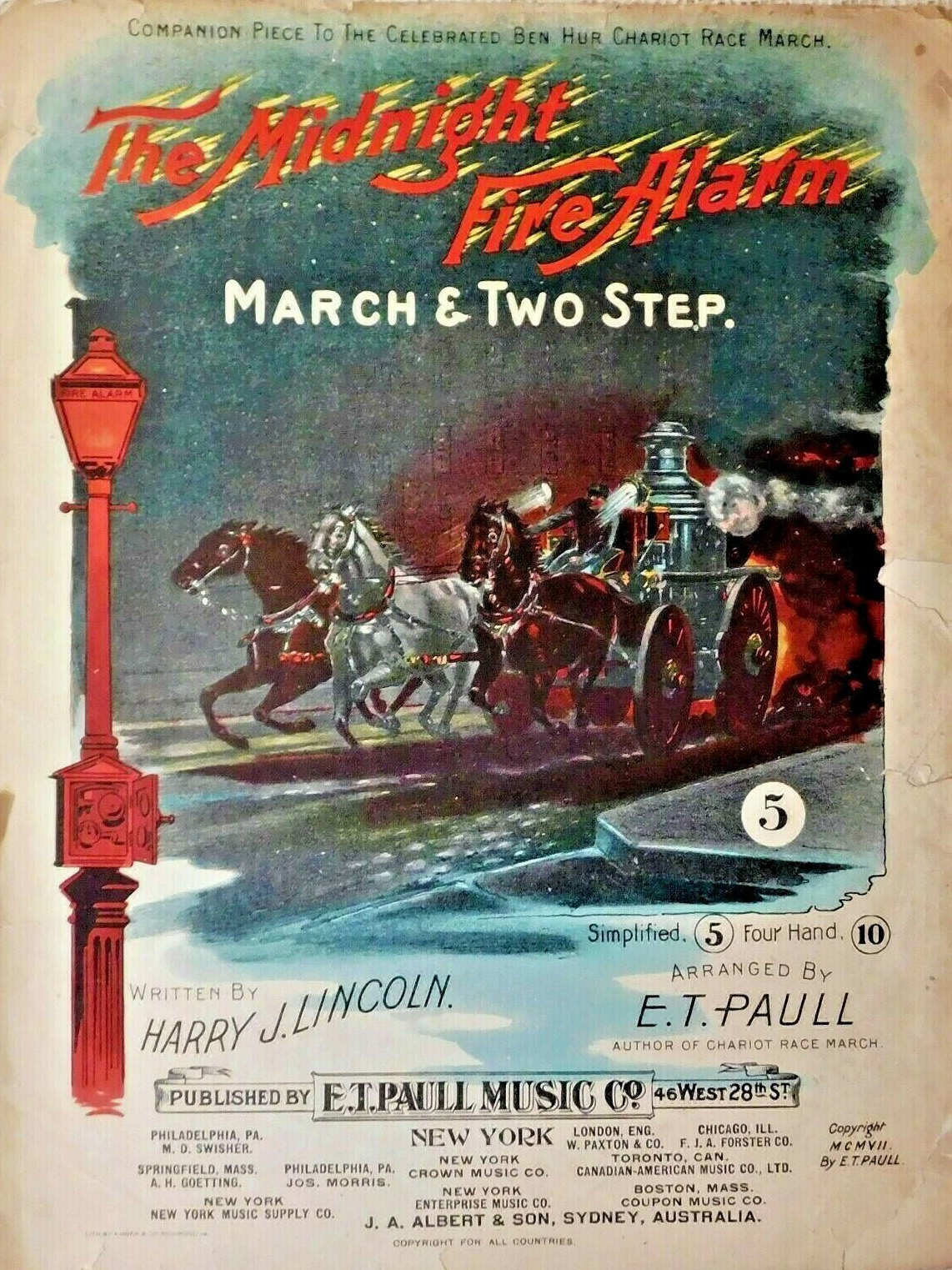 Midnight Fire Alarm Sheet Music Avalon Town