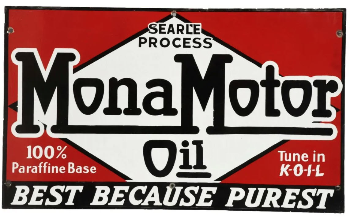 Mona Motor Oil Sign Leon Brown"Chu" Berry