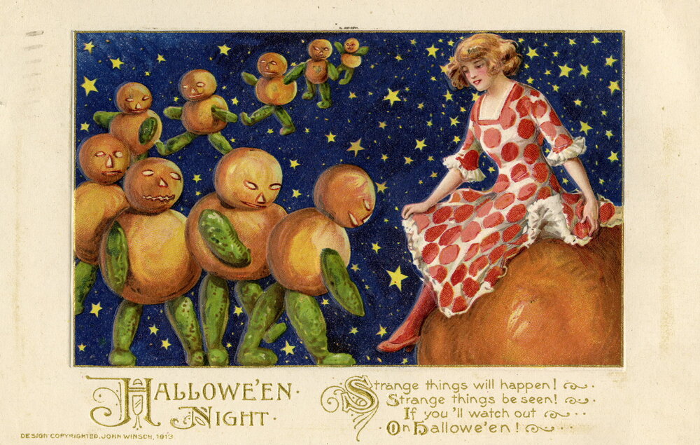 Halloween Night Postcard Happy Halloween